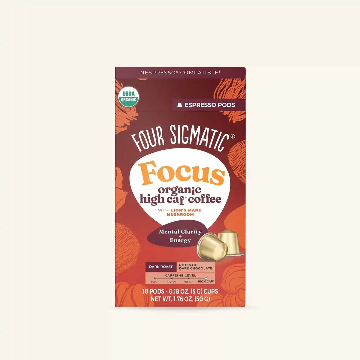 Focus Dark Roast High Caf Espresso Pods (10ct)